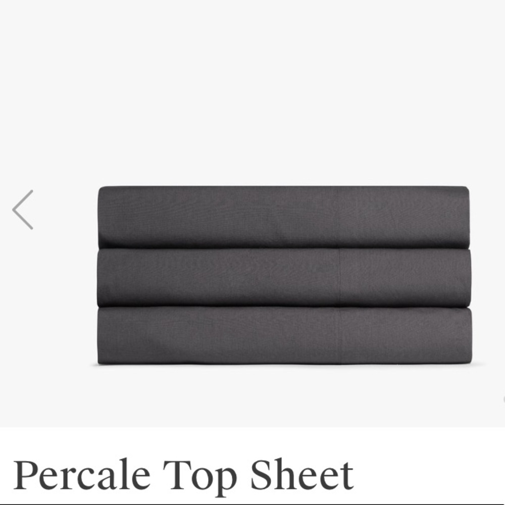 Parachute Percale top sheet (king size), slate